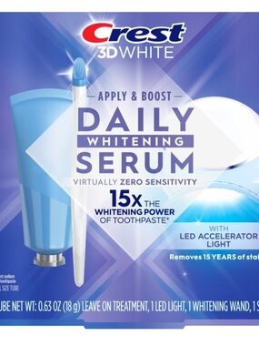 Crest 3D White Daily Whitening Serum – Blue and White Packaging